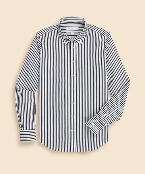 スーピマコットンストレッチ　ベンガルストライプ　ボタンダウンシャツ　Classic Fit