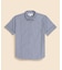 コットン　ドロップショルダー　ストライプ　ショートスリーブシャツ　Classic Fit