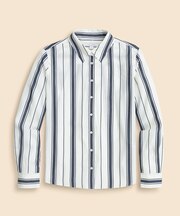 リヨセル　ストライプ　ソフトシャツ