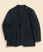 ウール ニット ヘリンボーン シングル2釦ジャケット Classic