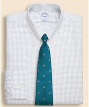 ストレッチヘリンボーン　　チェック　ドレスシャツ　Regular Fit