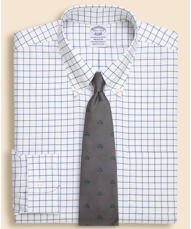 ストレッチヘリンボーン チェック ドレスシャツ Regular Fit