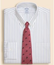 ストレッチヘリンボーン　ダブルストライプ　ドレスシャツ　Regular Fit