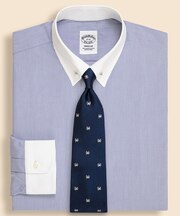 スーピマコットン ブロードクロス ピンストライプ ピンホールカラー クレリック ドレスシャツ Regular Fit