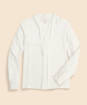 ポリエステル　Vネック　ソフトブラウス