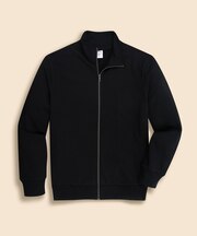 コットン　モックネック　フルジップ