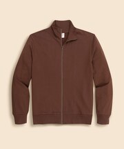 コットン　モックネック　フルジップ