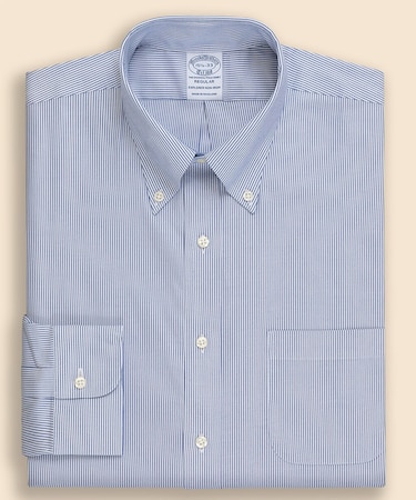Brooks Brothers Explorer ノンアイロン ストライプ ドレスシャツ Regular Fit