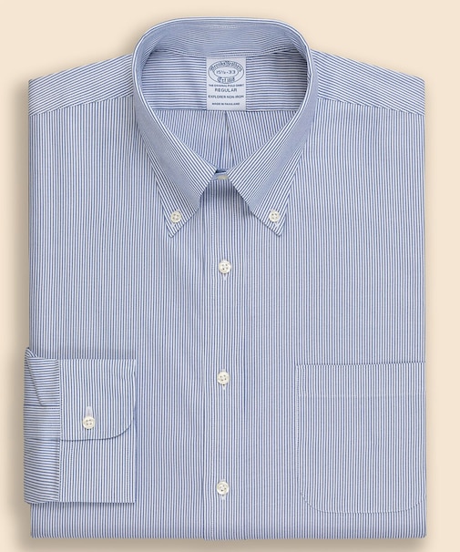 Brooks Brothers Explorer ノンアイロン ストライプ ドレスシャツ Regular Fit