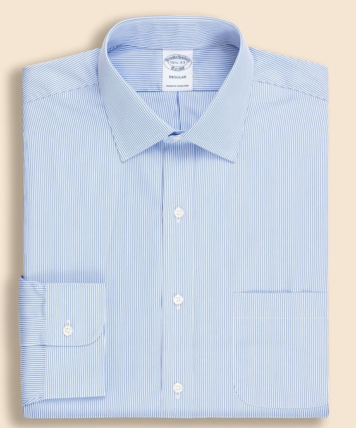 スーピマコットン ブロードクロス マイクロストライプ ドレスシャツ Regular Fit
