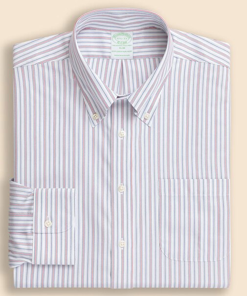 Brooks Brothers Explorer アメリカンストライプ ドレスシャツ Slim Fit