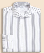 スーピマコットン ピンストライプ フレンチプラケット ドレスシャツ Regular Fit