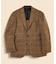 ウール　ガンクラブチェック　シングル2釦アンコンジャケット　Classic　Made by RING JACKET