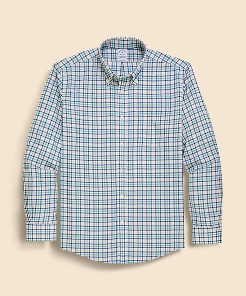 ノンアイロン ストレッチコットンツイル チェック カジュアルシャツ Regular Fit