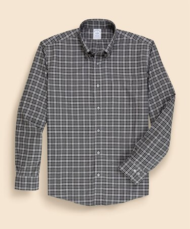 ノンアイロン ストレッチコットンツイル チェック カジュアルシャツ Regular Fit
