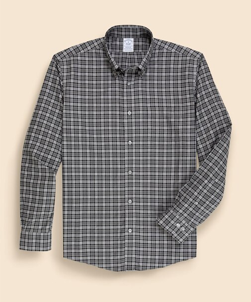 ノンアイロン ストレッチコットンツイル チェック カジュアルシャツ Regular Fit