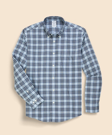 ノンアイロン ストレッチコットンツイル チェック カジュアルシャツ Regular Fit