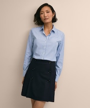 ラグジュアリー　コットン　オルタネイトストライプ　ドレスシャツ　Classic Fit