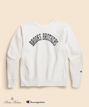 Brooks Brothers×Champion USAコットン ラバープリントロゴ スウェットシャツ Made in USA