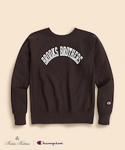 Brooks Brothers×Champion　USAコットン　ラバープリントロゴ　スウェットシャツ　Made in USA