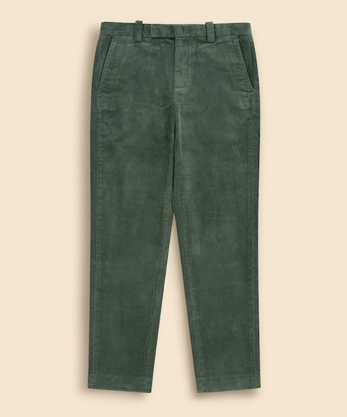 ストレッチコットン　8-Waleコーデュロイ　プレーンフロントパンツ　Regular
