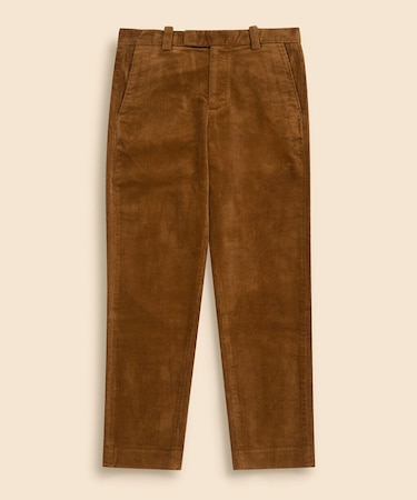 ストレッチコットン 8-Waleコーデュロイ プレーンフロントパンツ Regular
