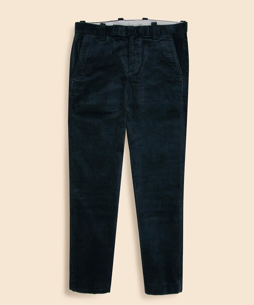 ストレッチコットン　8-Waleコーデュロイ　プレーンフロントパンツ　Regular