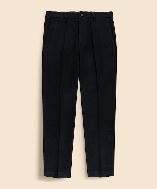 コットン　ブラッシュドツイル　プレーンフロントパンツ　Regular
