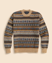 ブリティッシュウール　フェアアイル　クルーネックセーター　Made in England
