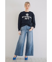 カットオフ ワイド デニム ブリーチ WJ087