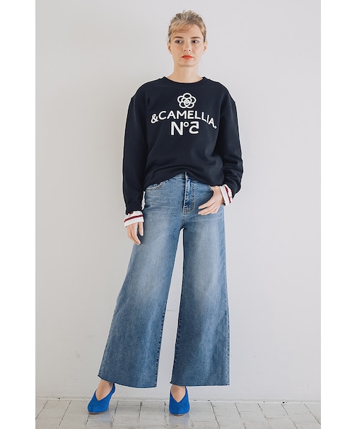 カットオフ ワイド デニム ブリーチ WJ087