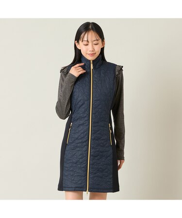 【レディース】ロゴキルティング中綿ジャンパードレス