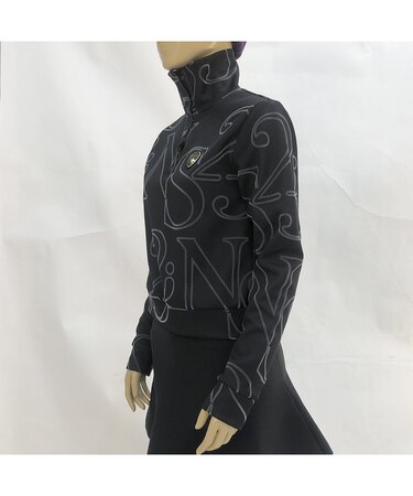 【レディース】フロッキープリントハイネックカットソー