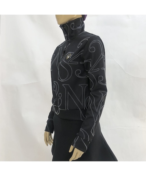 【レディース】フロッキープリントハイネックカットソー