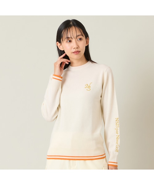 レディース】ベーシックカラーカシミヤニットセーター｜ニッサゴルフの