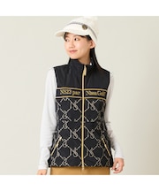 【レディース】モノグラム柄中綿ベスト