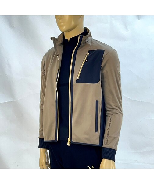 【メンズ】WarmdArt裏フリース×ナイロン布帛ジップアップスウェット