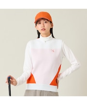 【レディース】配色ニットベスト