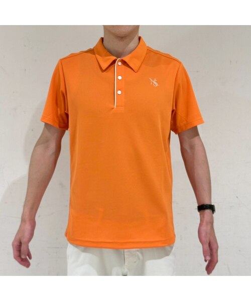 BELLMORE ベルモア　ポロシャツ　半袖　ロゴ　刺繍　オレンジ　M TWO TONE LOGO SS POLO SHIRTS - ORANGE – BELLMORE