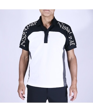 【メンズ】配色半袖ポロシャツ