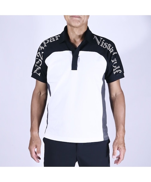 【メンズ】配色半袖ポロシャツ