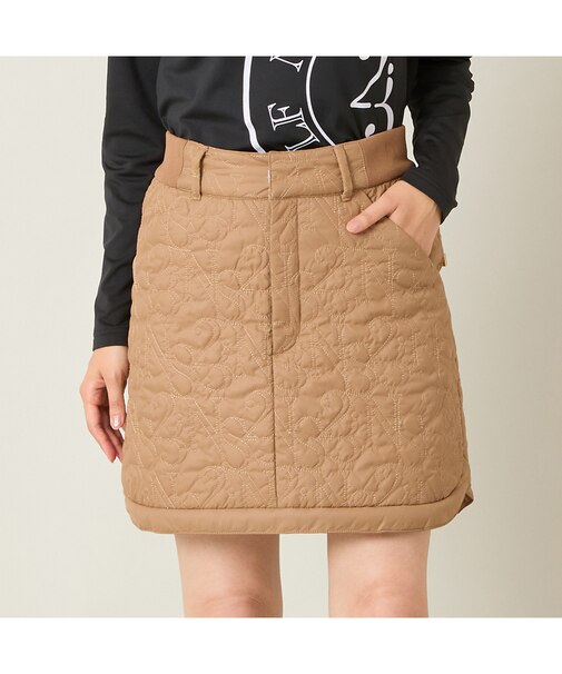【レディース】ロゴキルティング中綿スカート