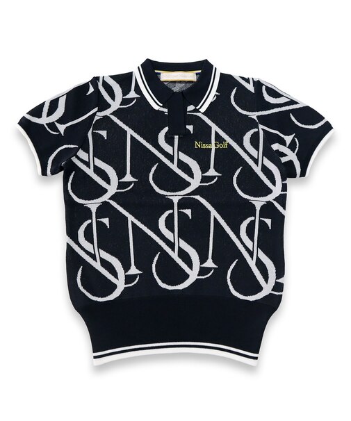 【レディース】モノグラムニットポロ