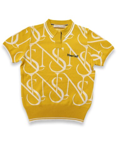 【レディース】モノグラムニットポロ