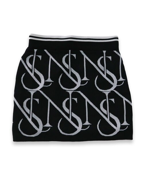 【レディース】モノグラムニットスカート
