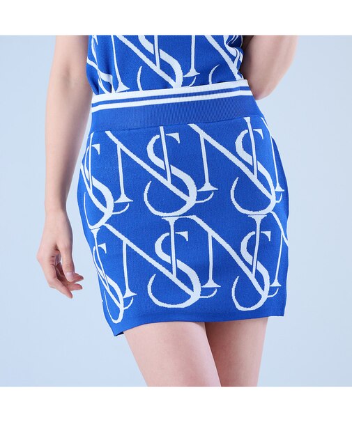 【レディース】モノグラムニットスカート