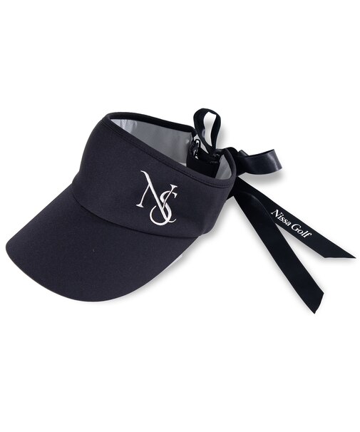 ロゴ刺繍リボンバイザー