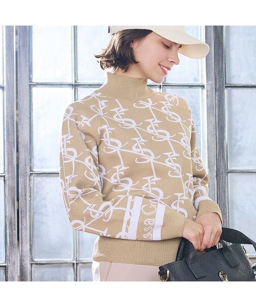 【レディース】モノグラム柄ニットセーター
