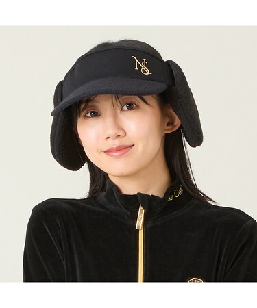 【取り外し可能】イヤーマフ付きボアフリースバイザー
