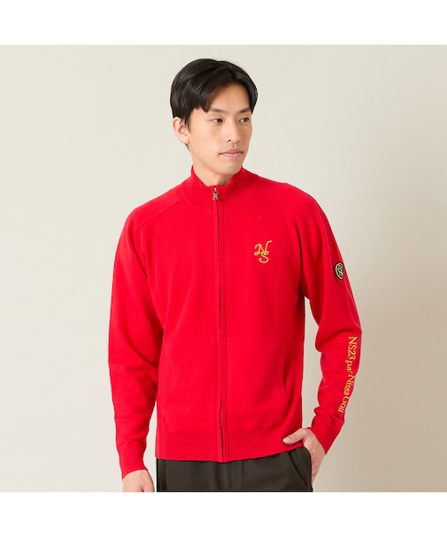 【メンズ】オリジナルロゴカシミヤブルゾン